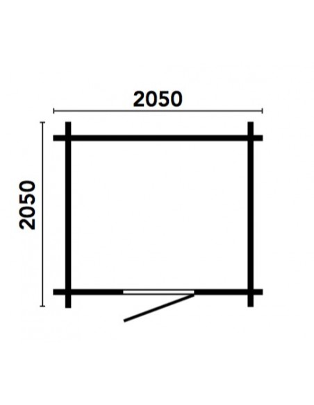 Casetta FLIPPER 205x205 BLOCK HOUSE