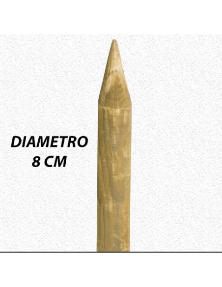 MONTANTE TONDO DIAM. 8 x 150h cm con punta