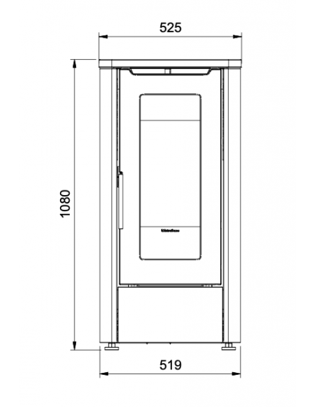 Stufa a pellet "EXTRAFLAME" mod. TEOREMA