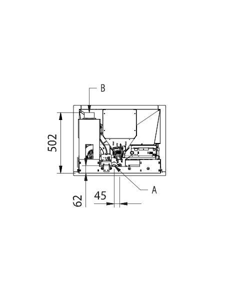 Inserto camino a pellet "EXTRAFLAME" mod. COMFORT P70 AIR