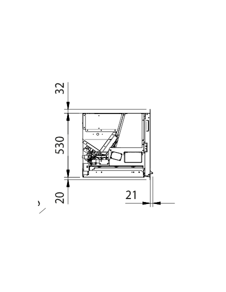 Inserto camino a pellet "EXTRAFLAME" mod. COMFORT P70 AIR