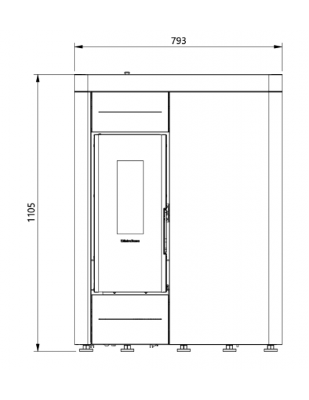 Stufa a pellet "EXTRAFLAME" mod. VIRNA IDRO