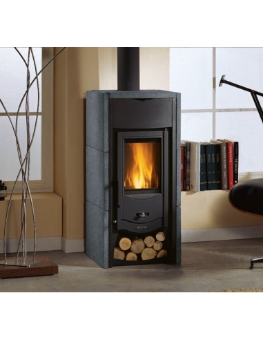 Stufa a Legna Mini Wood in Metallo BIANCO Potenza 6,6 KW