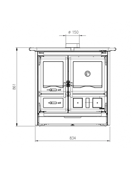 CUCINA A LEGNA MOD. ROSA L