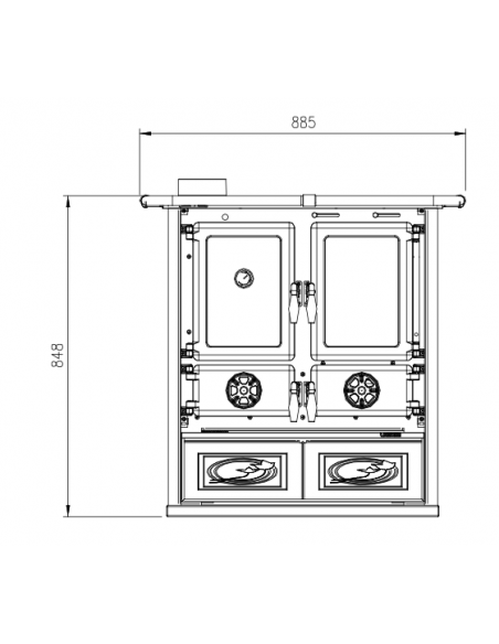 CUCINA A LEGNA MOD. ROSETTA SINISTRA BII