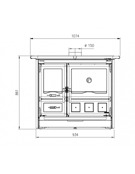 CUCINA A LEGNA MOD. ROSA XXL VST